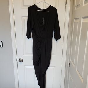 Asymmetrical Black Dress